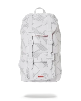 MOCHILA HILLS CON ESTAMPADO DE TIBURÓN (BLANCA)