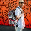 MOCHILA KEITH HARING SKATER SHARK DLXSR
