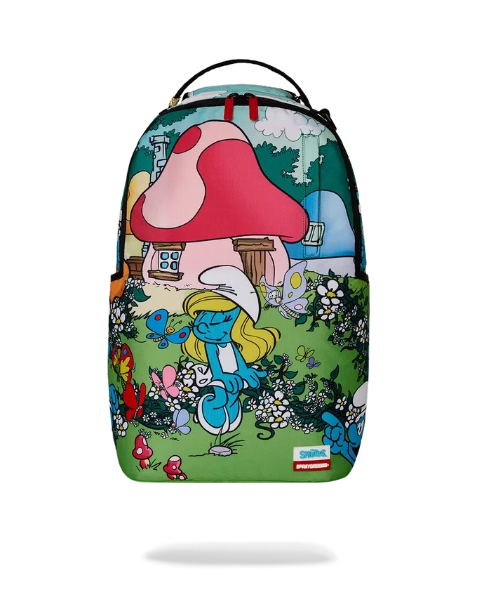 Mochila «LOS PITUFOS EN EL JARDÍN»