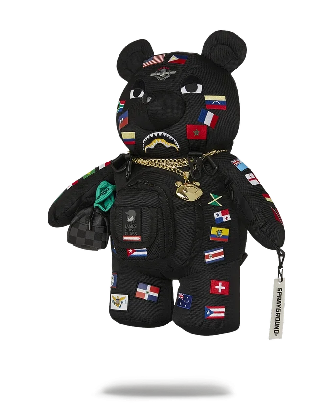 Mochila MONEYBEAR con banderas del mundo de JAMES FIRST CLASS
