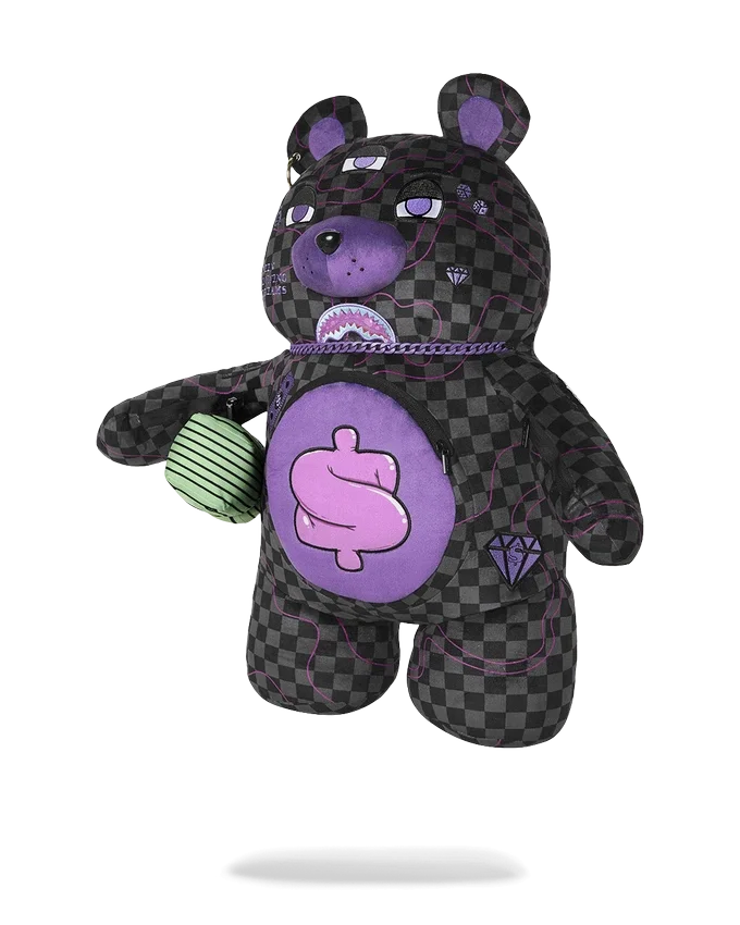 MOCHILA MONEYBEAR CON TIBURÓN DE SLIME MORADO