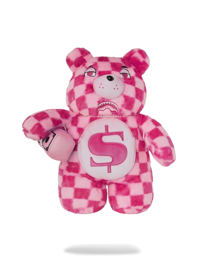 Mochila Moneybear Furzilla Shark (Cuadros Rosas)