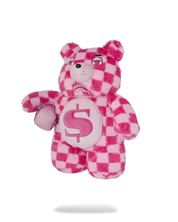 Mochila Moneybear Furzilla Shark (Cuadros Rosas)