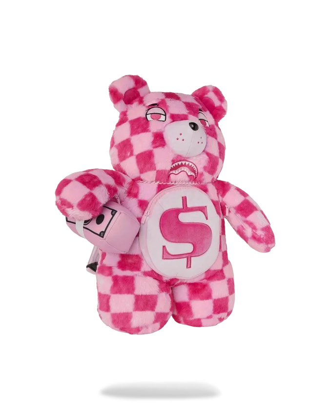 Mochila Moneybear Furzilla Shark (Cuadros Rosas)