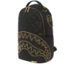 MOCHILA NOIR QUILT CON CADENA DORADA Y MOTIVO DE TIBURÓN (DLXV)