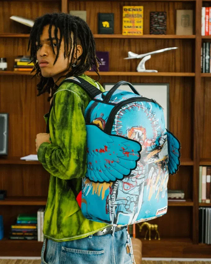 Mochila oficial BASQUIAT «UNTITLED (FALLEN ANGEL) 1981» Con alas (DLXV)