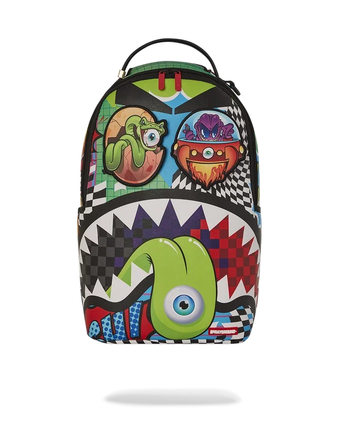 Mochila «PSYCHO WORLD OF FUN» (CON PARCHOS PARA LOS OJOS DESMONTABLES DE VELCRO)