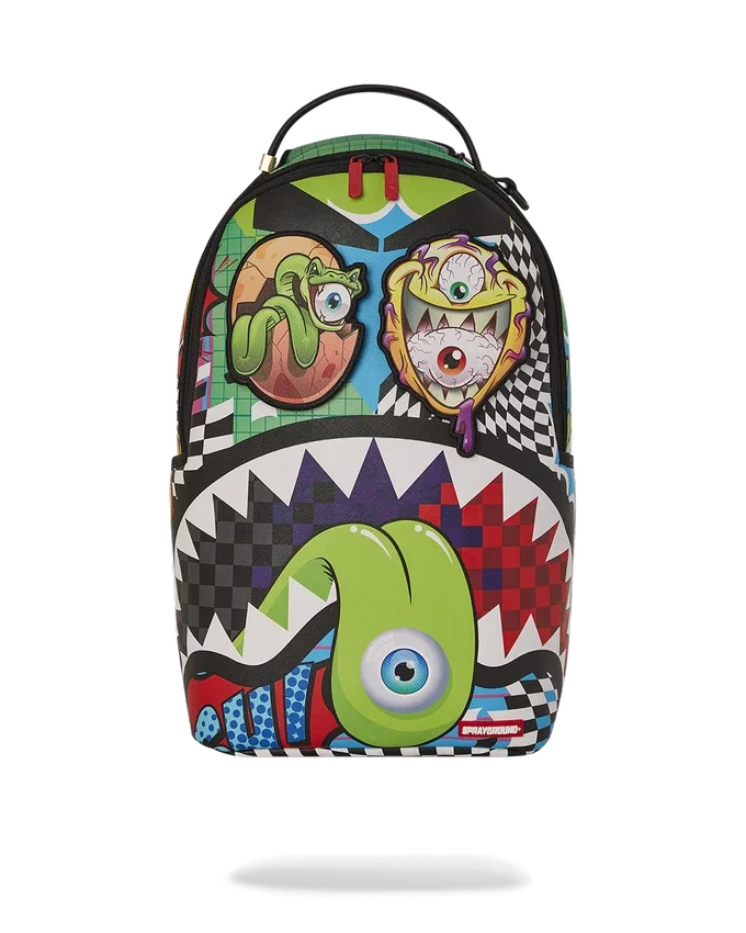 Mochila «PSYCHO WORLD OF FUN» (CON PARCHOS PARA LOS OJOS DESMONTABLES DE VELCRO)