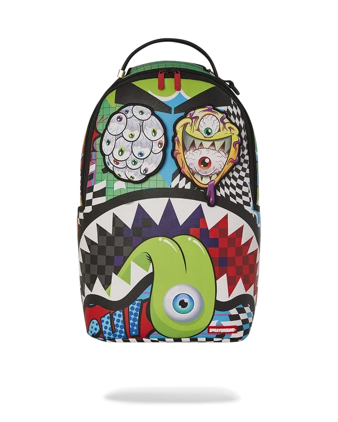 Mochila «PSYCHO WORLD OF FUN» (CON PARCHOS PARA LOS OJOS DESMONTABLES DE VELCRO)