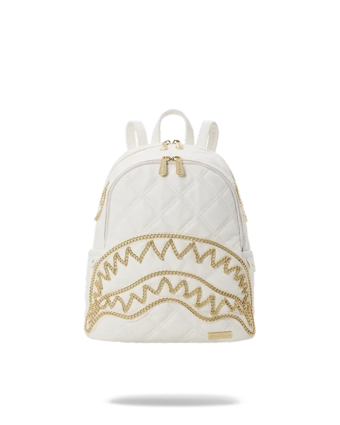 MOCHILA RIVIERA LE BLANC SHARK SAVAGE CON CADENA DORADA