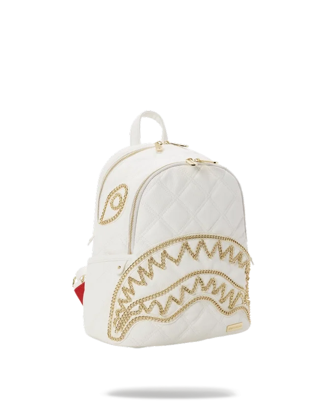 MOCHILA RIVIERA LE BLANC SHARK SAVAGE CON CADENA DORADA