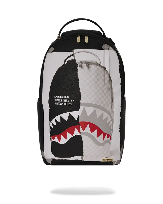 Mochila «Sharks in Paris» con ilusión óptica «Bag on Bag»