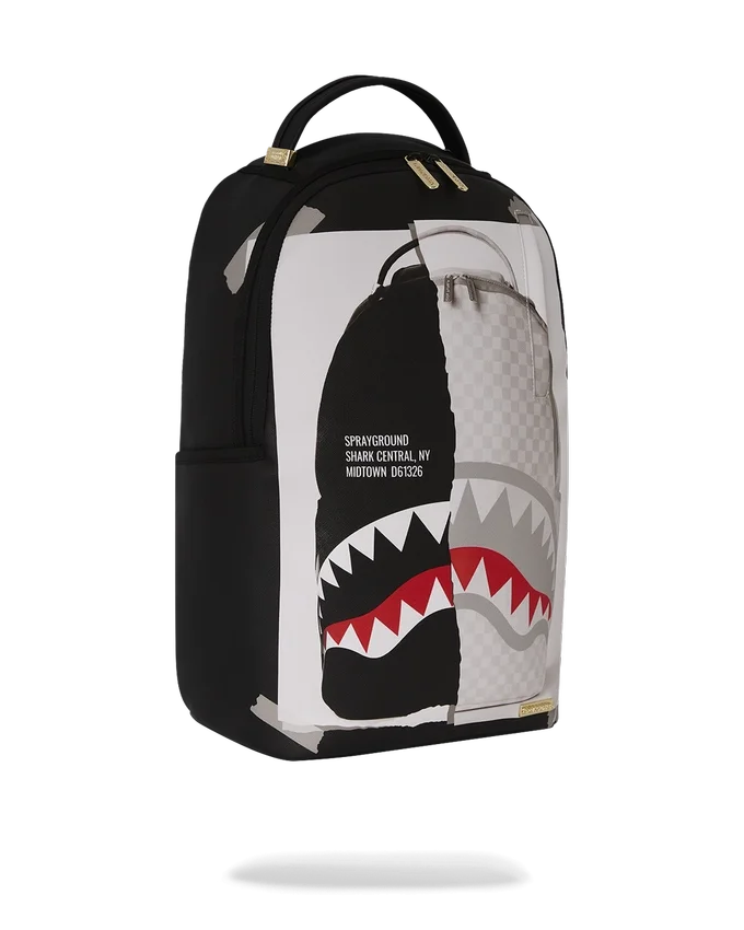 Mochila «Sharks in Paris» con ilusión óptica «Bag on Bag»