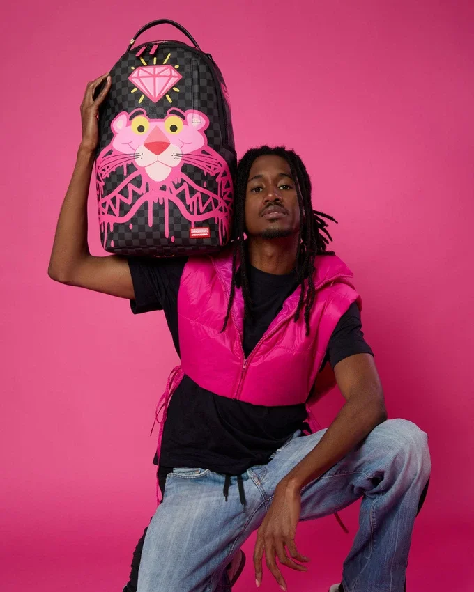 Mochila TIBURÓN CON DIAMANTES DE LA PANTERA ROSA