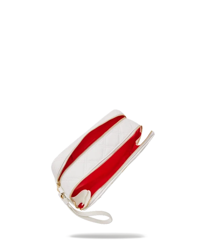 NECESER DE ASEO RIVIERA LE BLANC CON CADENA DORADA Y MOTIVO DE TIBURÓN