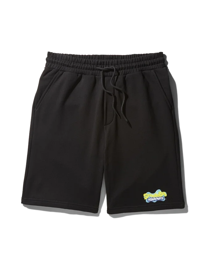 PANTALONES CORTOS DE PUNTO DE SPONGEBOB (NEGROS)