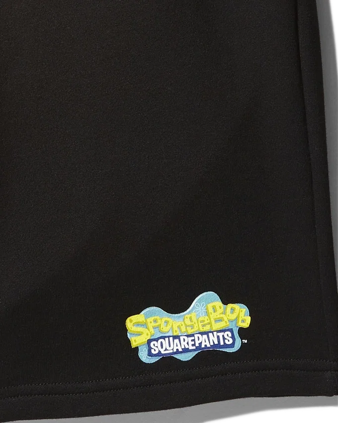 PANTALONES CORTOS DE PUNTO DE SPONGEBOB (NEGROS)
