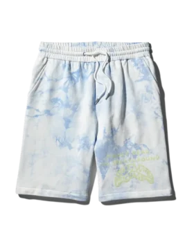 PANTALONES CORTOS DE PUNTO TIE-DYE (AZUL)