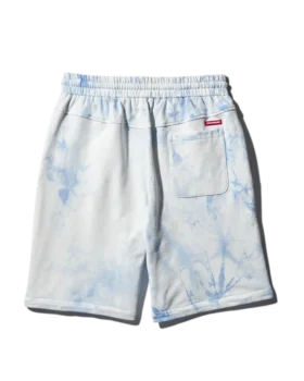 PANTALONES CORTOS DE PUNTO TIE-DYE (AZUL)