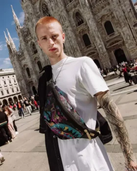 SAVVY BOLSO BANDOLERA CON DRAGONES BORDADOS