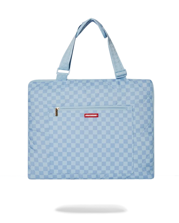 SHARK ISLAND: MANTITA DE PLAYA PLEGABLE, BOLSO CONVERTIBLE RESISTENTE AL AGUA