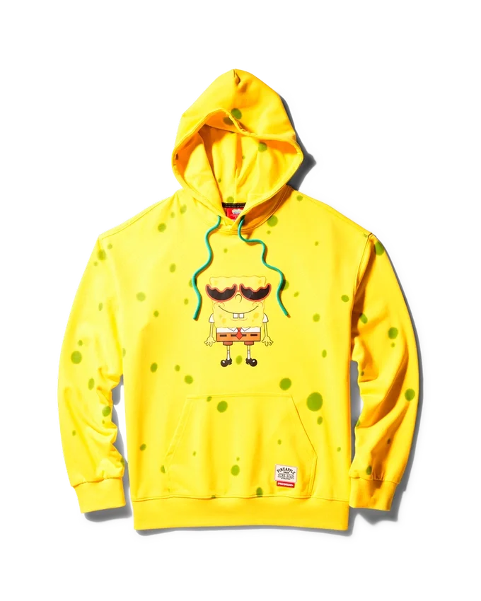SUDADERA CON CAPUCHA DE SPONGEBOB «SPONGE» (AMARILLA)