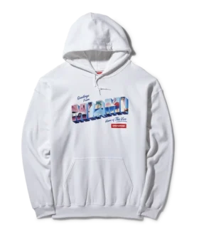 SUDADERA CON CAPUCHA MIAMI VICE (BLANCA)