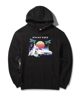 SUDADERA CON CAPUCHA MIAMI VICE (NEGRA)