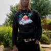 SUDADERA CON CAPUCHA MIAMI VICE (NEGRA)