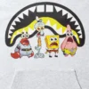 SUDADERA CON CAPUCHA Y CUELLO REDONDO DE SPONGEBOB SHARK (GRIS CLARO)