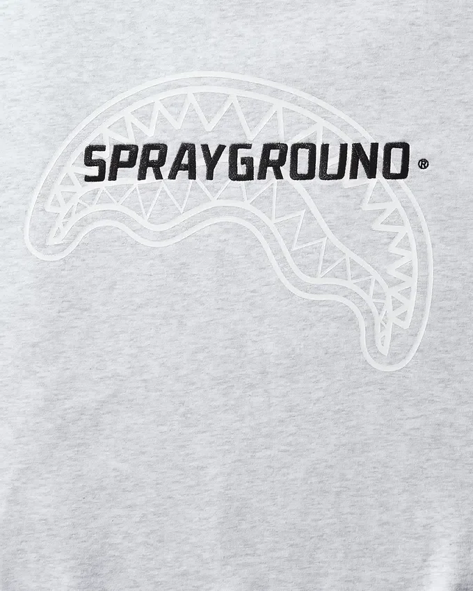 SUDADERA CON CUELLO REDONDO DE SPRAYGROUND (GRIS CLARO)