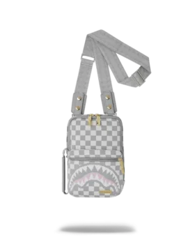 Tejido de punto «Sharks in Paris» en color crema, Bolsos Cruzados OG