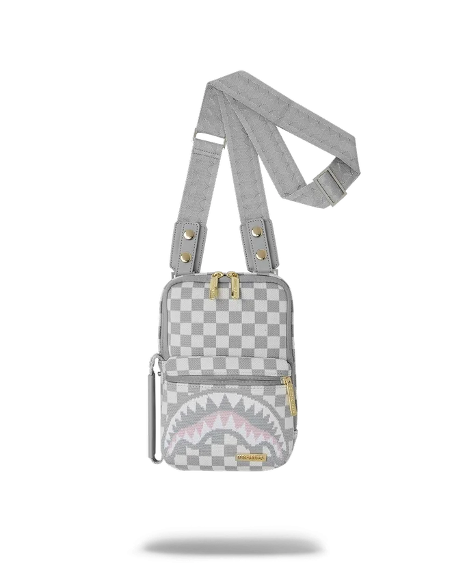 Tejido de punto «Sharks in Paris» en color crema, Bolsos Cruzados OG